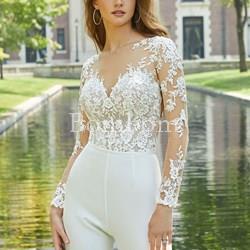conjunto ( pantalon + body + cola) de novia 6969 morilee - Imagen 2