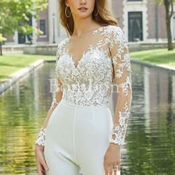conjunto ( pantalon + body ) de novia 6969 morilee - Imagen 2