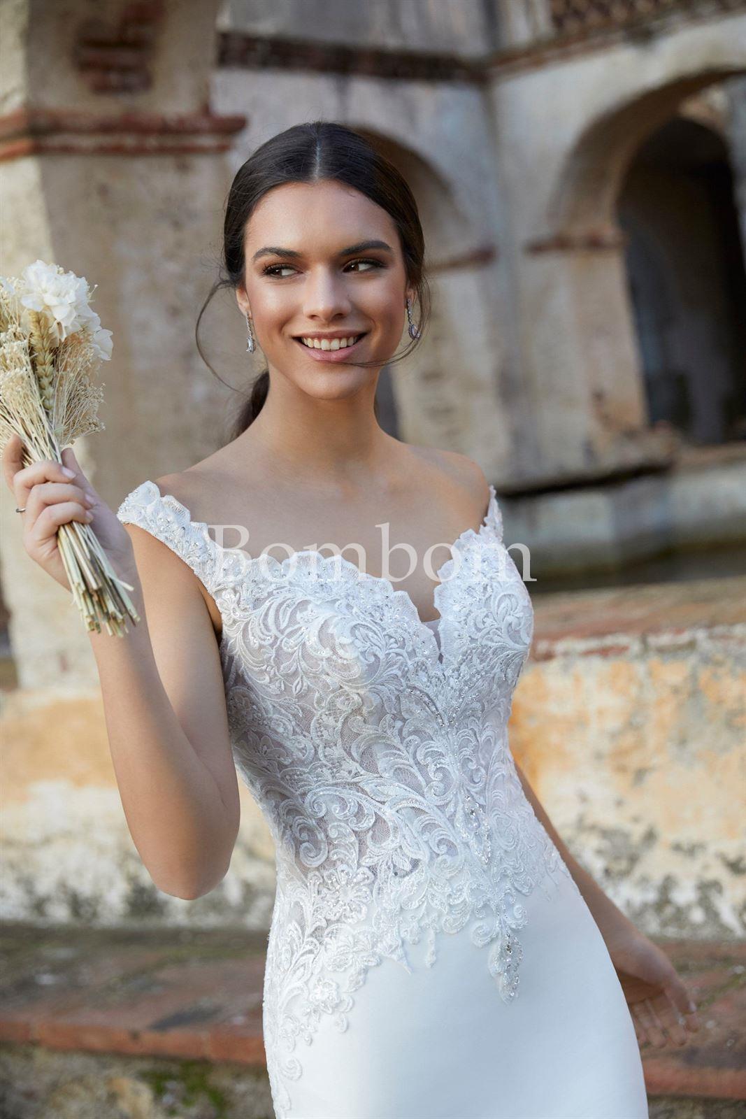 Morilee # vestido de novia blanco corte sirena - Imagen 1