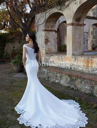 Morilee # vestido de novia blanco corte sirena - Imagen 2