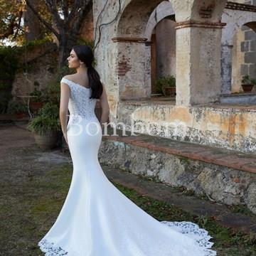 Morilee # vestido de novia blanco corte sirena - Imagen 2