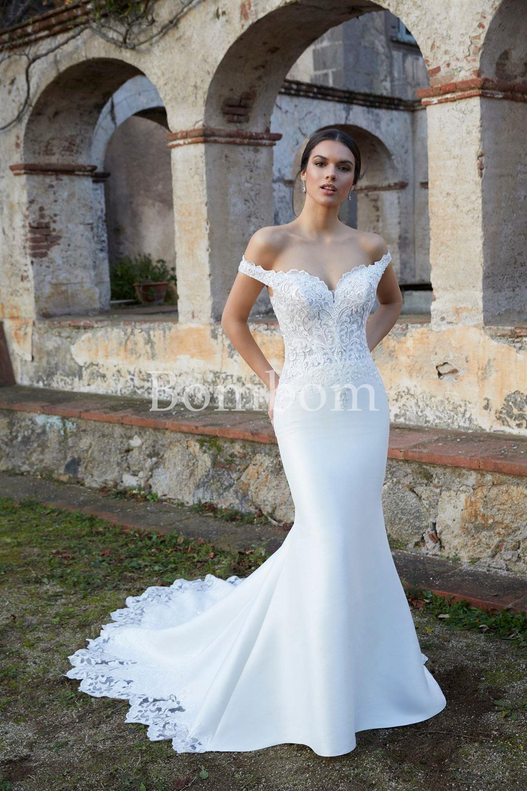 Morilee # vestido de novia blanco corte sirena - Imagen 3