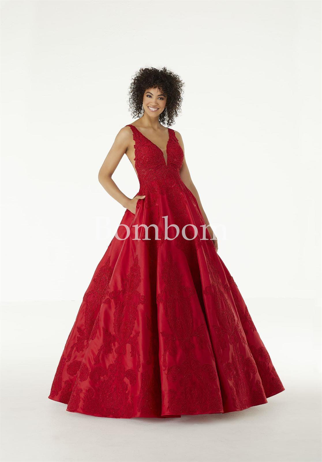 #Morilee vestido gala rojo 43089 - Imagen 1