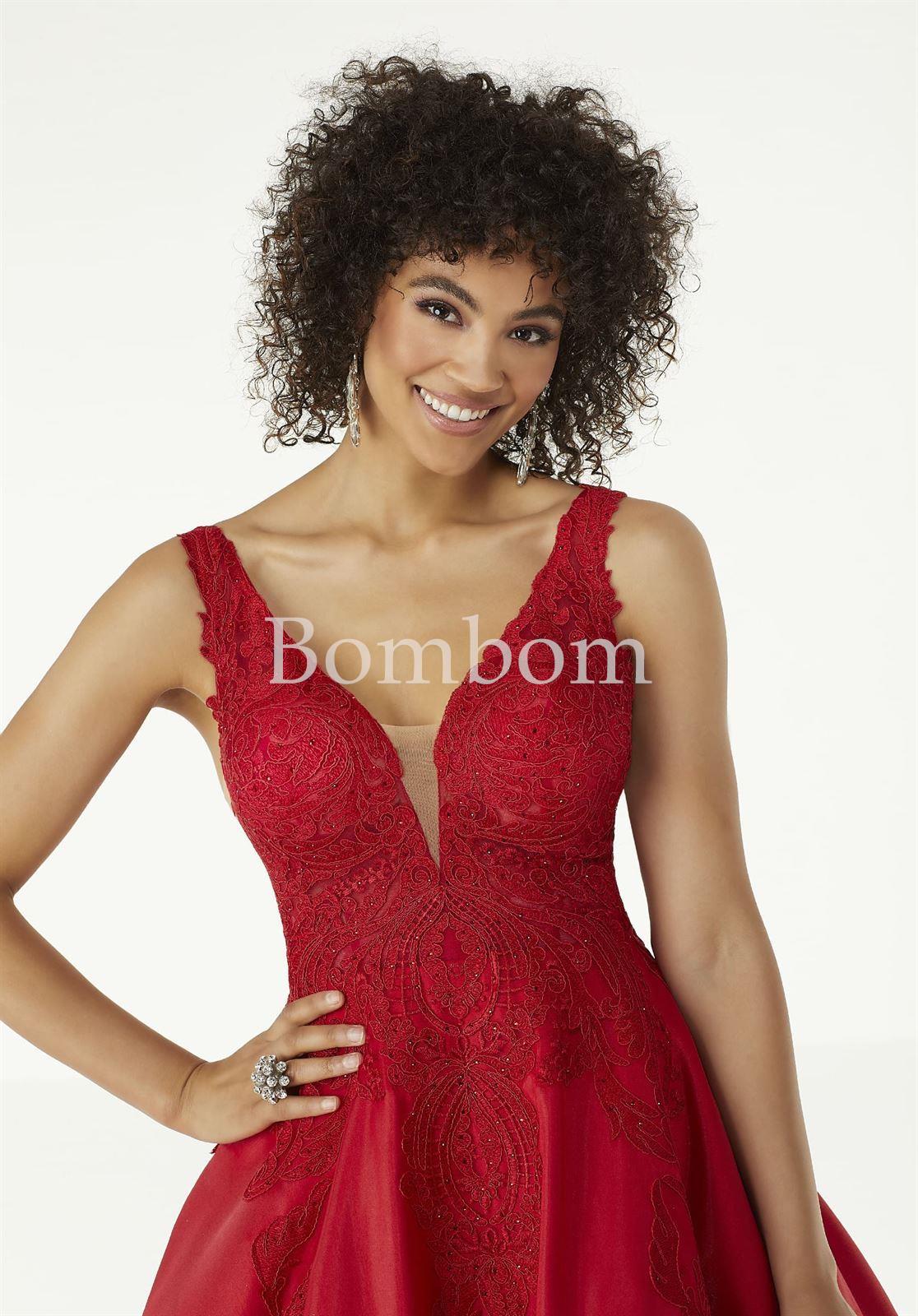 #Morilee vestido gala rojo 43089 - Imagen 2