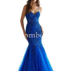 #Morilee vestido sirena azul eléctrico #bombomnoviasmorilee - Imagen 1