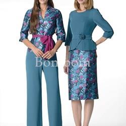 Traje de camisa mikado y pantalón - Imagen 1