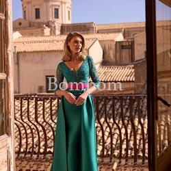#veni infantino vestido madrina con sobrefalda#vestido de madre de novia - Imagen 2
