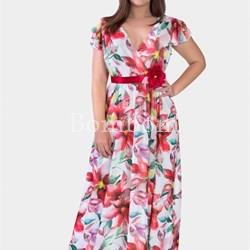 Vestido 4967 largo floral talla grande disponible en talla 58 y 62 - Imagen 1