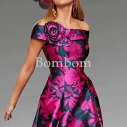 #vestido bardot veni infantino , madre de novia o madrina elegante y juvenil - Imagen 1