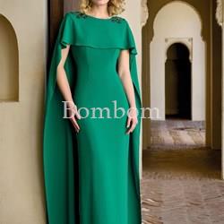 Vestido capelina verde - Imagen 1