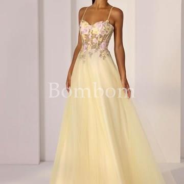 Vestido ceremonia amarillo - Imagen 1