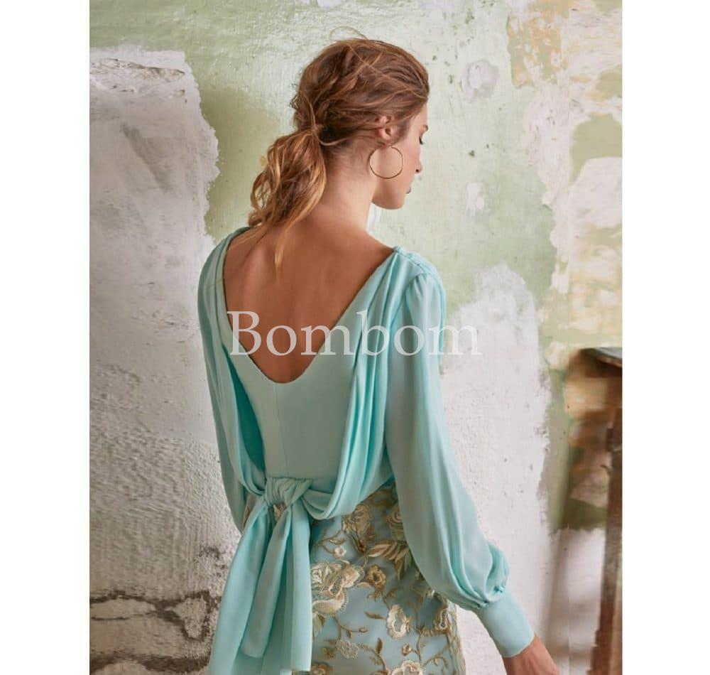 vestido ceremonia turquesa - Imagen 2