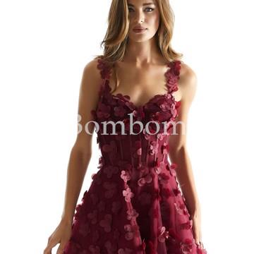 Vestido color burdeos #morilee - Imagen 1