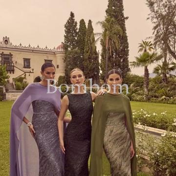 #vestido con capa de pedreria #vestidomadredenovia#vestidoceremoniagalicias - Imagen 2