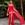Vestido con capa rojo y fucsia - Imagen 1