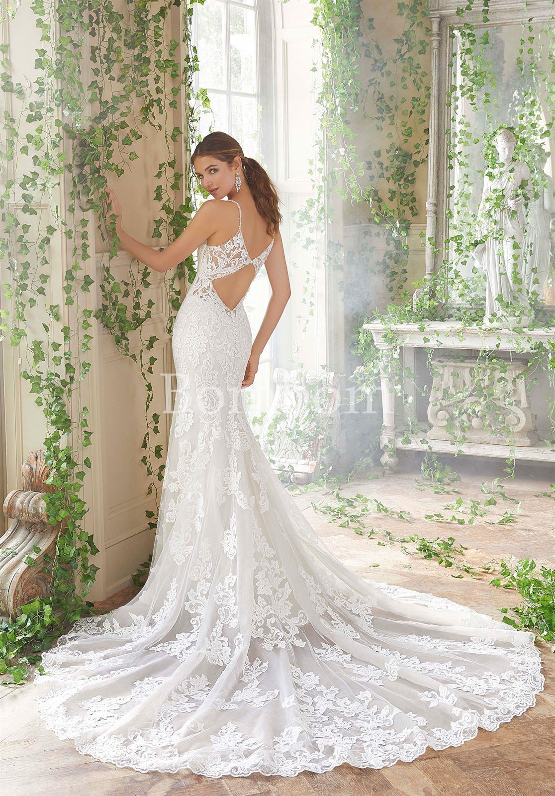 Vestido de novia encaje guipur corte sirena 6908 morilee madeline gardner