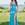 #Vestido corte sirena sexy turquesa y gris plata - Imagen 1