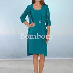 vestido corto con chaqueta mod 145501 - Imagen 1