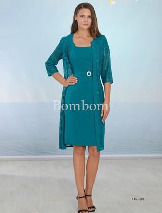vestido corto con chaqueta mod 145501 - Imagen 1