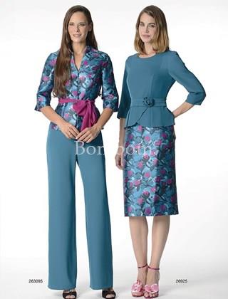 Vestido corto falda mikado - Imagen 1