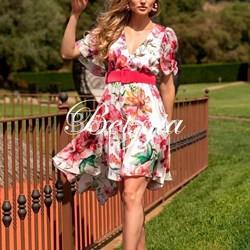 Vestido corto floral - Imagen 1