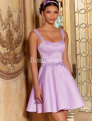 vestido corto morilee color blanco - Imagen 2