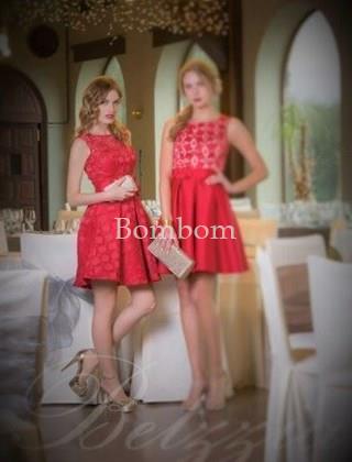 Vestido corto rojo ceremonia pin up ultimo talla 46 - Imagen 2