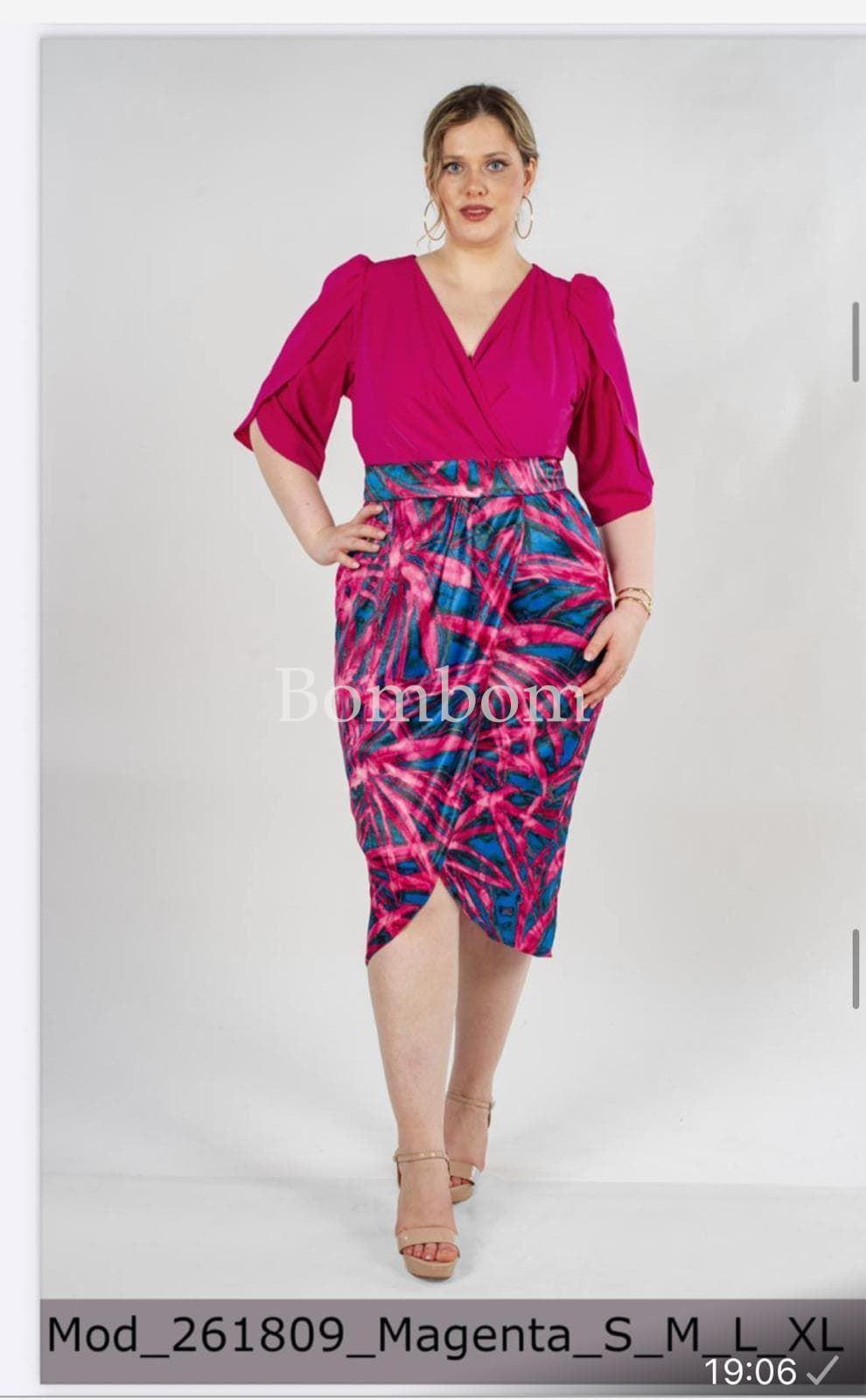 Vestido corto talla grande - Imagen 1