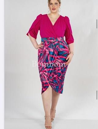 Vestido corto talla grande - Imagen 1