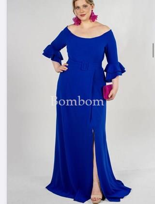 Vestido cuello barco ceremonia - Imagen 1