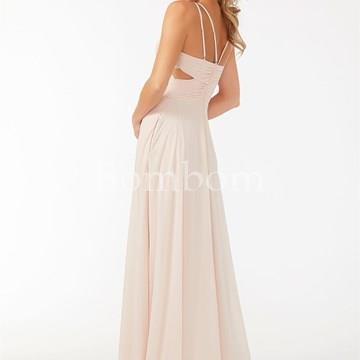 #vestido dama de honor color amarillo - Imagen 1