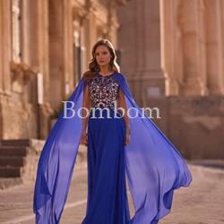 #Vestido de madrina azul eléctrico veni infantino - Imagen 2