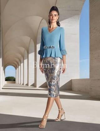 Vestido de madrina brocado - Imagen 1