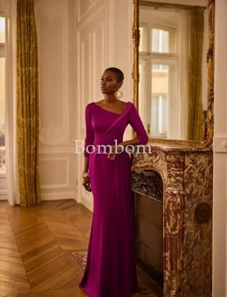 Vestido de madrina burdeos - Imagen 1