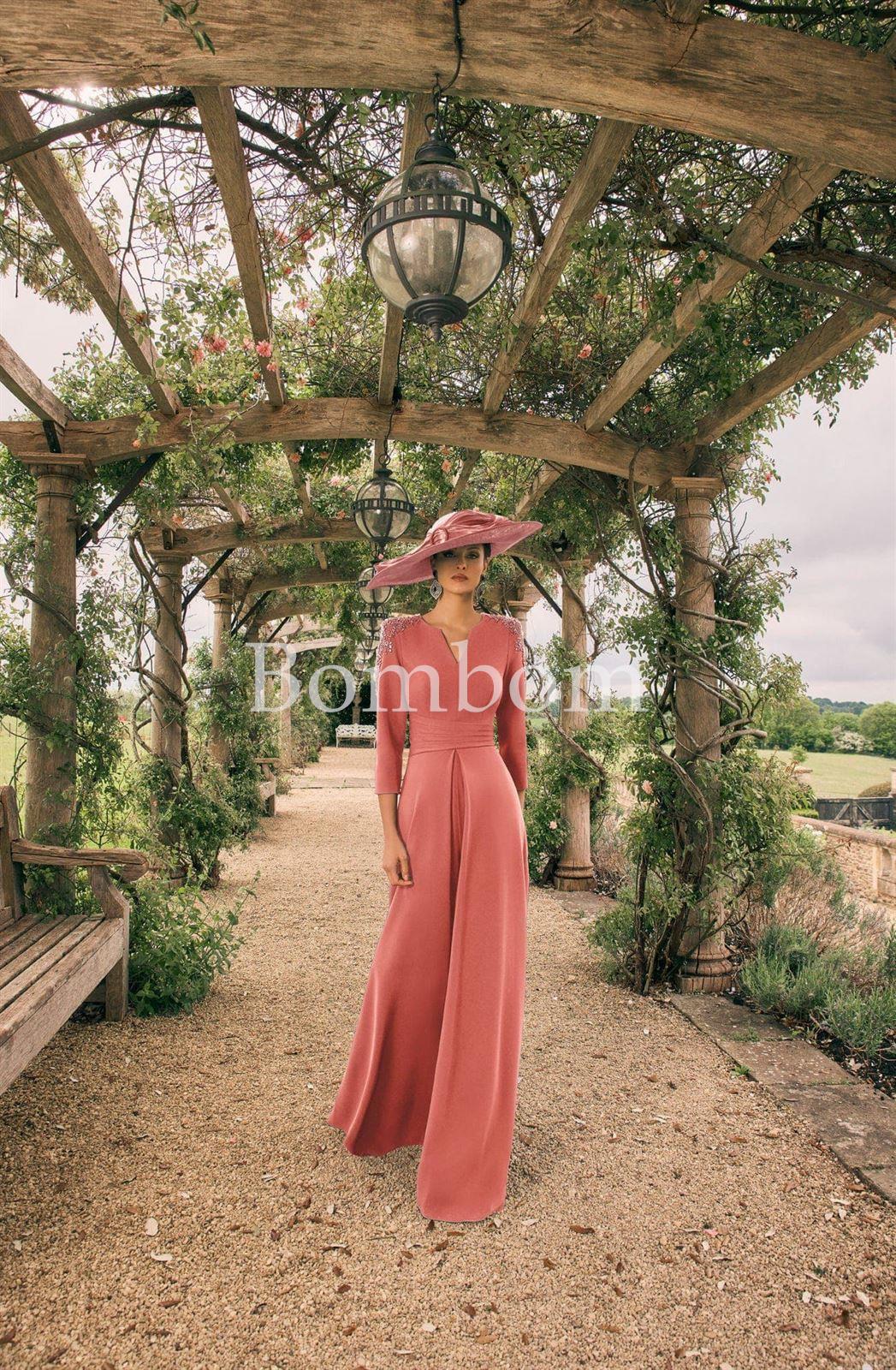 Vestido de madrina coral - Imagen 1