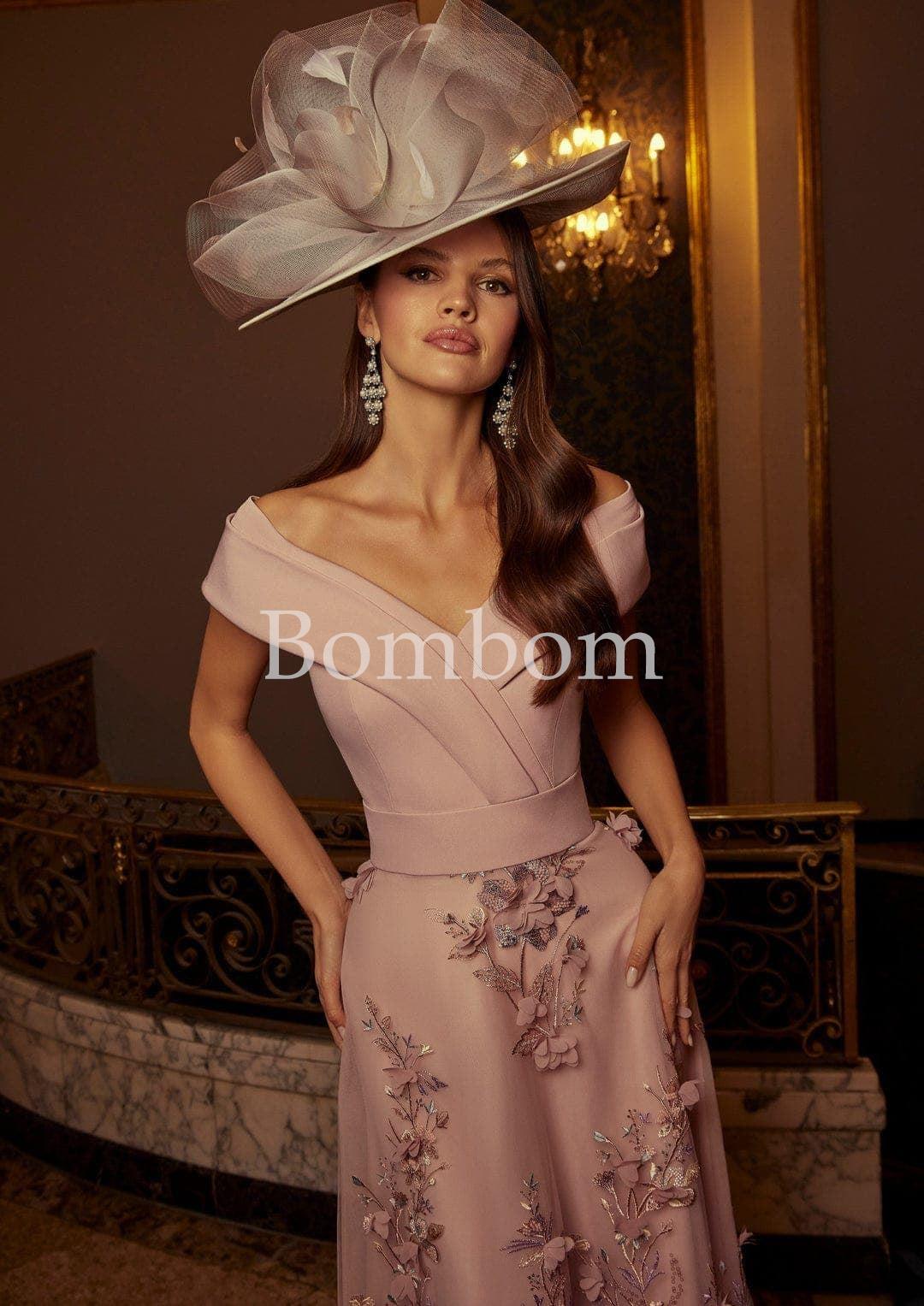 #Vestido de madrina cuello barco #bombomceremonias - Imagen 2