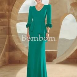 Vestido de madrina elegante color liso - Imagen 1