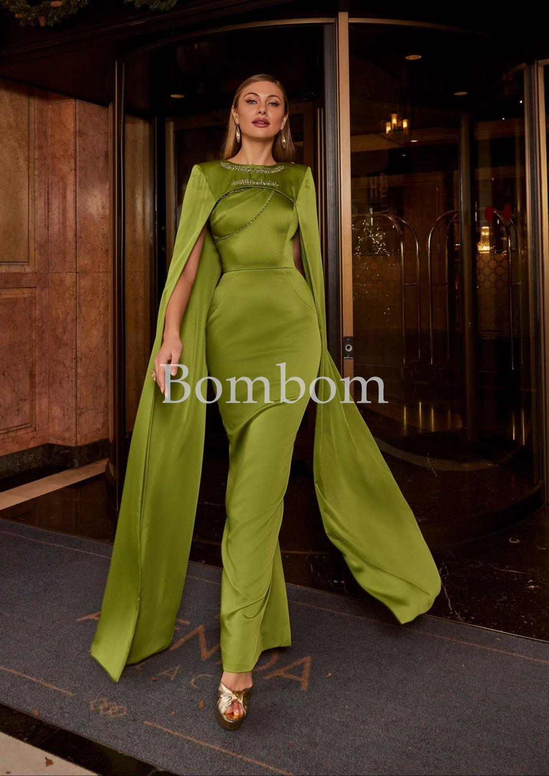 Vestido de madrina elegante verde #veni infantino 992505l - Imagen 1