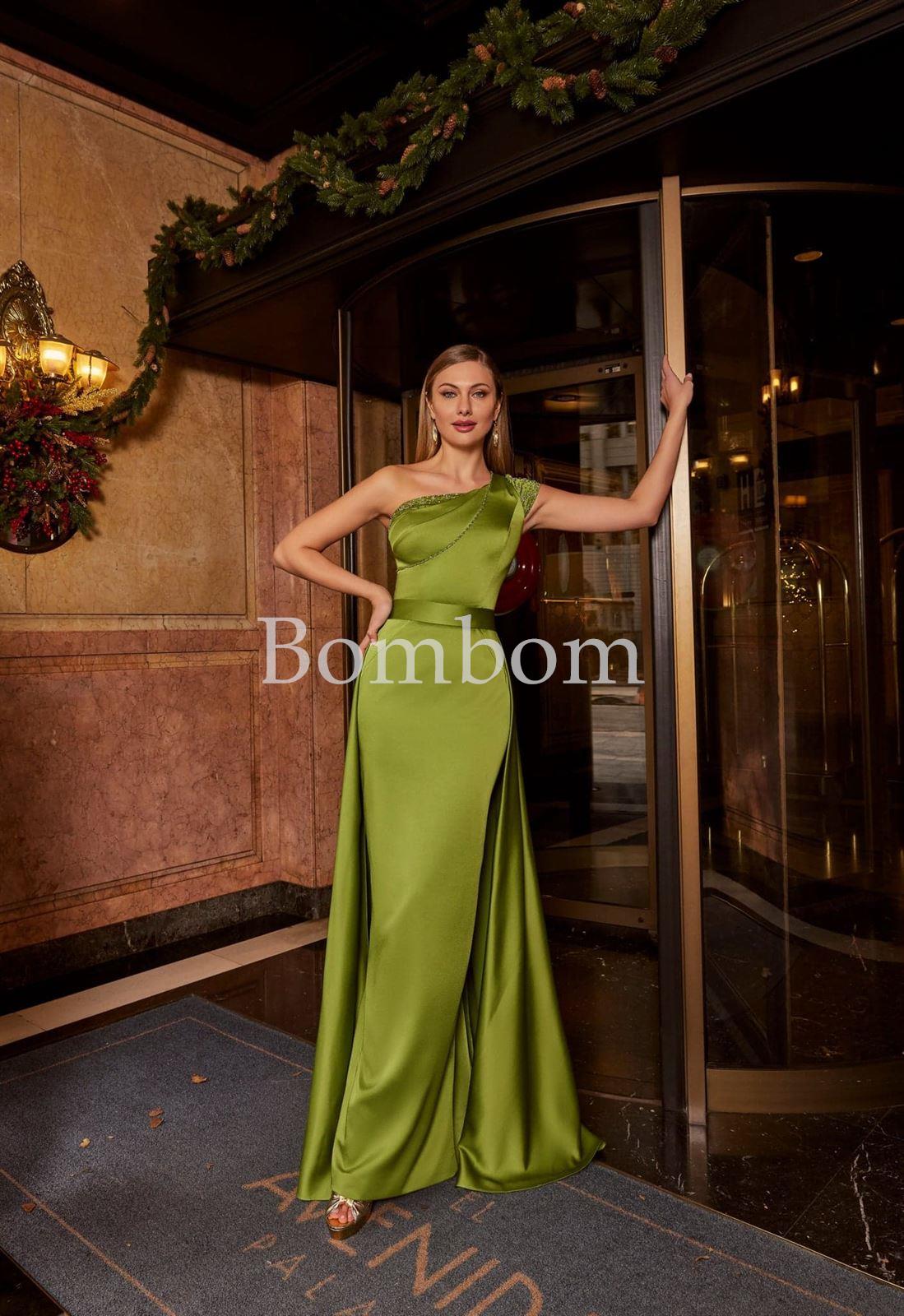 Vestido de madrina elegante verde #veni infantino 992505l - Imagen 2