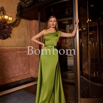 Vestido de madrina elegante verde #veni infantino 992505l - Imagen 2