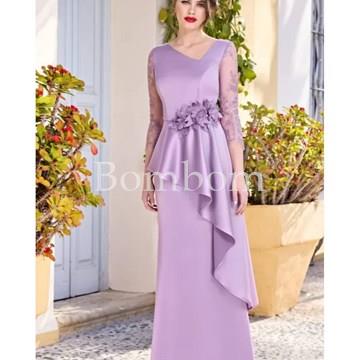 Vestido de madrina largo malva sonia peña - Imagen 1