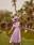 #vestido de madrina lila con mangas cuello barco , Veni infantino #vestidodemadrinaelegante - Imagen 2
