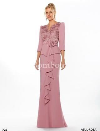 Vestido de madrina rosa palo - Imagen 1