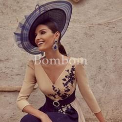 #Vestido de madrina veni infantino elegante #vestido ceremonia con mangas - Imagen 1