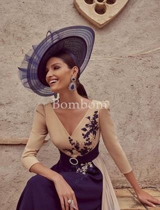 #Vestido de madrina veni infantino elegante #vestido ceremonia con mangas - Imagen 1