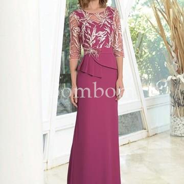 #Vestido de madrina#vestido manga larga ceremonia#vestido talla grande - Imagen 1