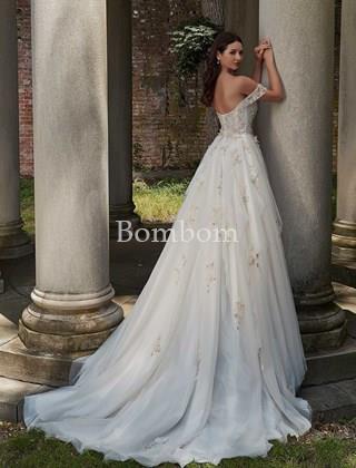 #Vestido de novia blanco #bombomnoviasmorilee - Imagen 2