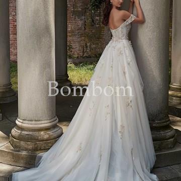 #Vestido de novia blanco #bombomnoviasmorilee - Imagen 2