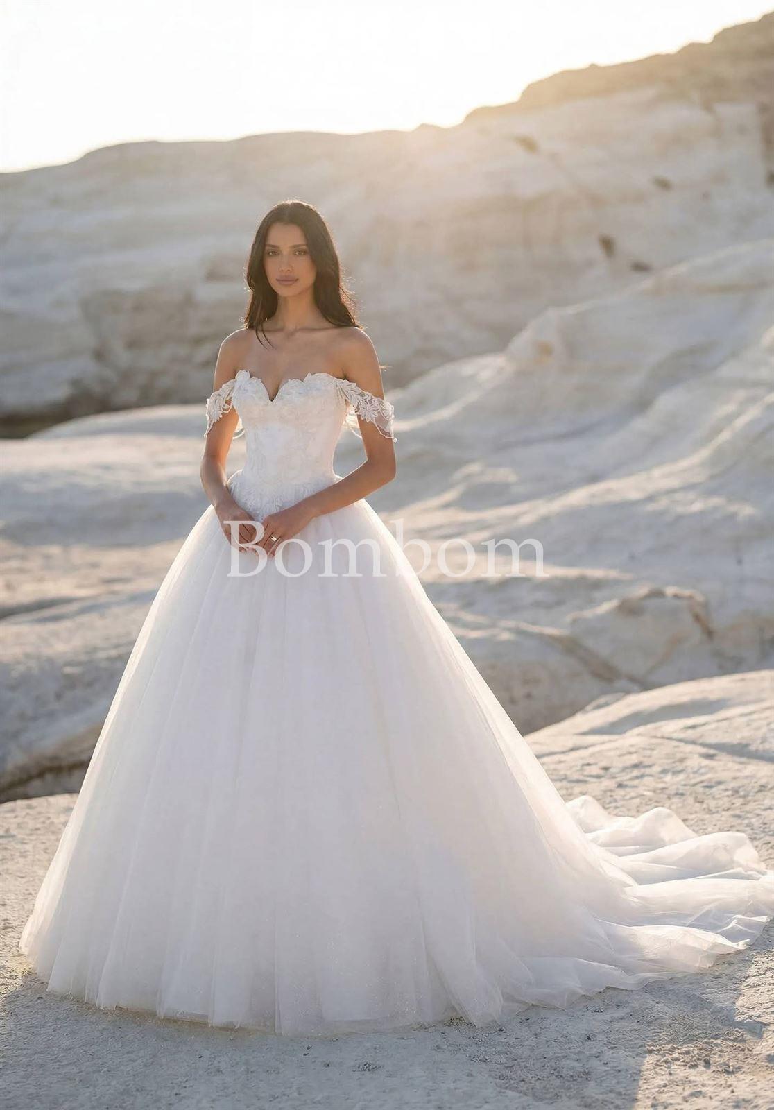 Vestido de novia blanco corte a - Imagen 1