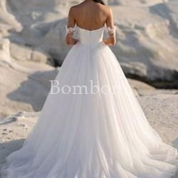 Vestido de novia blanco corte a - Imagen 2